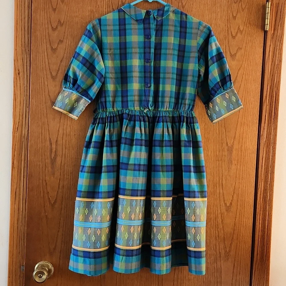 Vintage Junior/Misses border dress - Picture 6 of 7